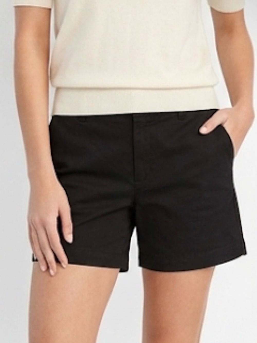 Banana Republic Black Tailored Bermuda Shorts